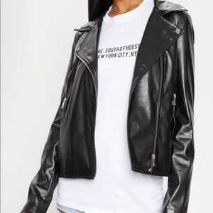 Black faux leather jacket